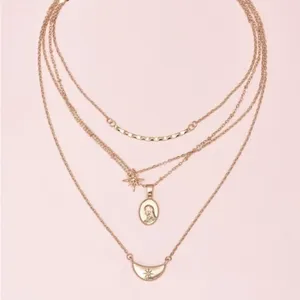 3/$30 💛 Multi Layered Pendant Necklace Gold thumbnail 2