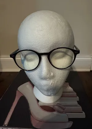 Round Brown Bluelight Eyeglasses thumbnail 1