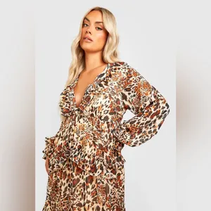 New ANIMAL FRILL PLUNGE RUFFLE MAXI‎ DRESS thumbnail 2