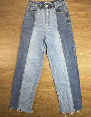 PacSun Eco Two-Tone '90s Boyfriend Jeans Size 25 Straight Cropped Leg Streetwear thumbnail 1