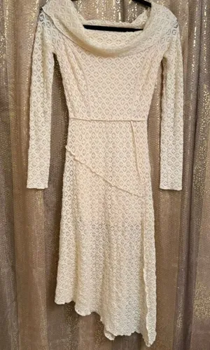 Urban Outfitters Yaya Ivory Soft Off The Shoulder Boho Dress XS NWOT thumbnail 1
