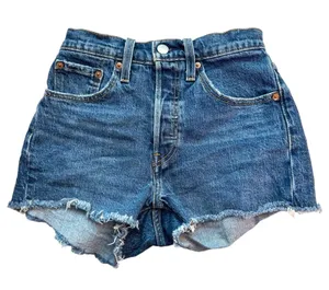 Levi's 501 Raw Hem Jean Shorts Women's Size 24 thumbnail 1