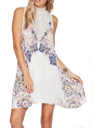 Free People | Marsha Printed Lace-Neck Dress, size S thumbnail 1