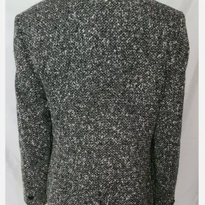 Bill Burns New York Wool Blend Jacket Blazer black Marled Pockets Button Sz 10‎ thumbnail 2