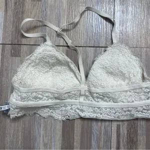 Aerie Lace Racerback Bralette in Creamy White Women’s Size Large thumbnail 13