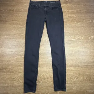 7 For All Mankind Gwenevere Skinny Jeans Women's Size 28 Black Stretch Designer thumbnail 2