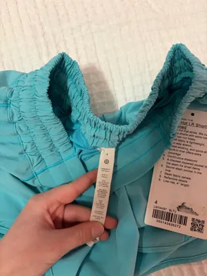 Electric Turquoise Lululemon Hottie Hot Shorts, Size 4, Length 4, Low Wasted. thumbnail 4