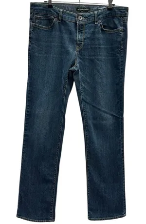 Eddie Bauer Straight Leg Stretch Denim Mid Rise Womens 10 or 30 Waist Blue Jeans thumbnail 1