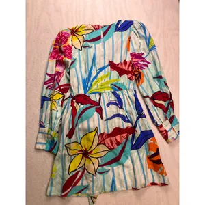 Whitney Rife x The Drop Mini Dress‎ Womens L Multicolor NWT Floral Long Sleeve thumbnail 9