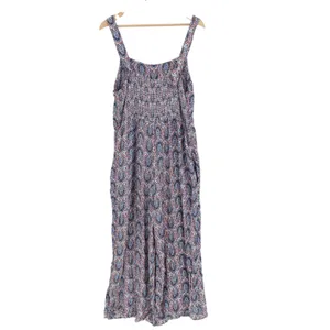 Scoop Jumpsuit Womens XL (16-18) Multi Fan Mosaic Smock Strap Side Pockets thumbnail 7