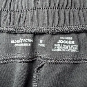 Old Navy Active Womens Size Medium Petites Dynafleece High-Rise Jogger Black thumbnail 4