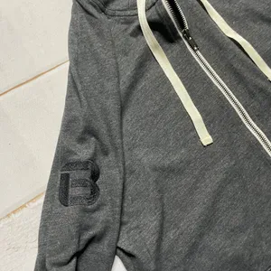 New - New Era - Women’s Grey Cotton Sueded Zipped Hoodie - Size Large thumbnail 11