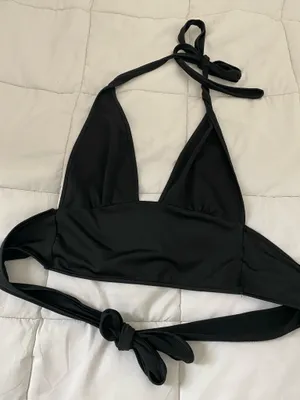 shein black halter top thumbnail 1