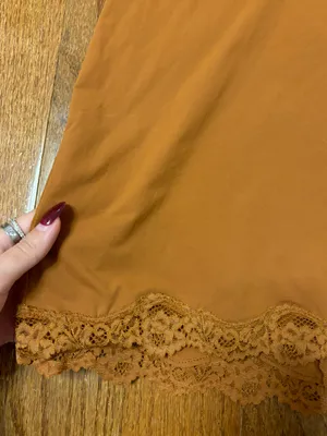 NWOT fits everybody corded slip lace dress - bronze thumbnail 4