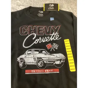 Chevrolet Corvette Sting Ray Graphic Sweatshirt Black Crewneck women Medium NEW. thumbnail 2