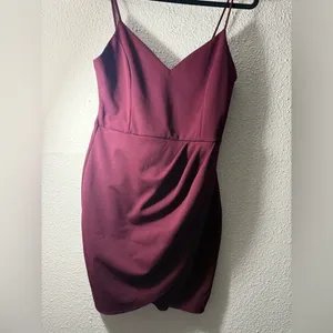 Lulu's Wine High Low Dress Size XL thumbnail 2