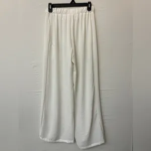 Ryocco women’s Size Small White Wide-Leg Pants with Tie Waist - (N9)✨ thumbnail 4