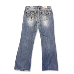 Rock Revival Elaina Easy Boot Jeans Women’s Size 31 Blue Denim Buckle Exclusive thumbnail 2