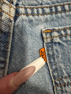 Vintage 1996 orange tab light wash Levi’s shorts thumbnail 3