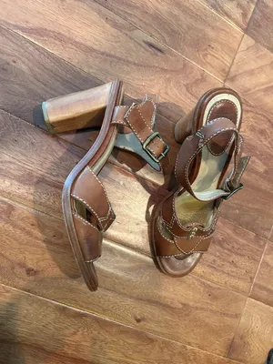 Frye Sofia Stitch Block Heel Buckle Sandal Size 6.5 thumbnail 5