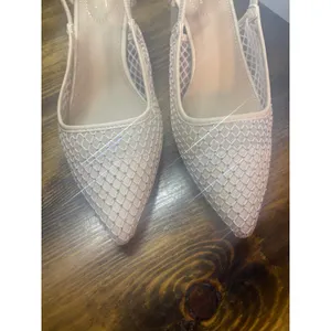 Cato Neutral Embellished Slingback Heels Size 9‎ thumbnail 6