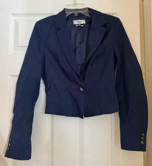 Reserved Blue Blazer Structured Suit Jacket thumbnail 1