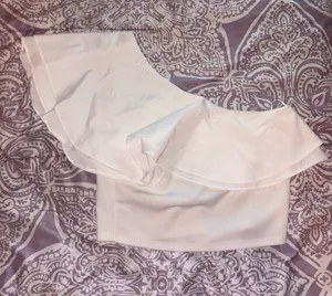 HYFVE White One-Shoulder Ruffle Shirt thumbnail 1