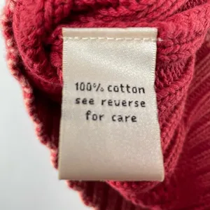 Tyler Böe V Neck Cotton Cable Knit Sweater‎ in Worn Red Size Small thumbnail 4