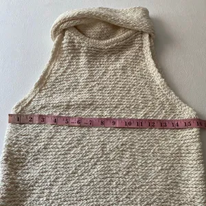 Pilcro Anthropologie Cream Chunky Knit Cowl Neck Sleeveless Top Small Boho thumbnail 5