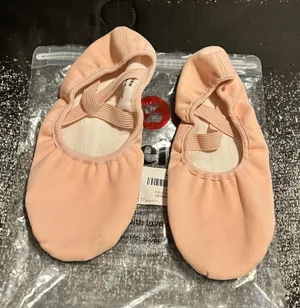 Womens sz6 STELLE Pink Stretch Canvas Ballet Shoes- Split Sole Dance Slippers thumbnail 1