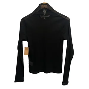 Rachel Roy‎ turtle neck See Through Long Sleeve Gothic Black top October Fishnet thumbnail 4