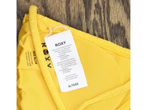 NWT Roxy Womens Tiki Triangle Tie-Back Bikini Swim Top 52038270405 Yellow XL thumbnail 6