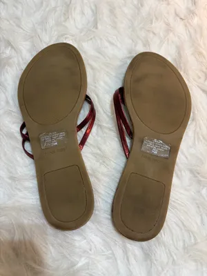 Nine West Women’s Red Thong Sandals 7.5 M Flip Flops thumbnail 3