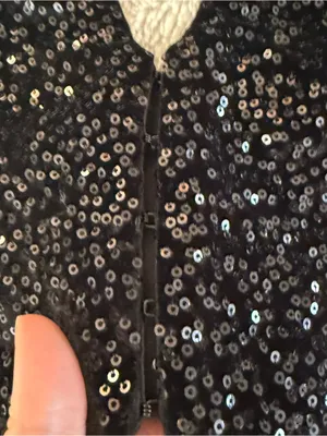 Zara Velvet and Sequins Cropped Halter Top thumbnail 2