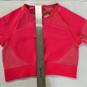 Gymshark Ultra Seamless Hot Pink Crop Top Back Cut Outs TikTok famous XS thumbnail 11