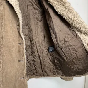 VTG 90s y2k Braetan Women Sherpa Lined Corduroy Jacket‎ Large Brown Western Boho thumbnail 8