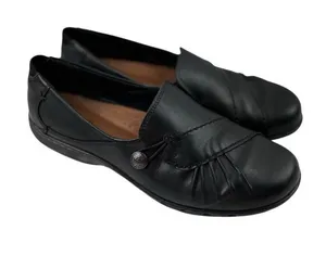 -Cobb Hill Paulette Slip On Loafers Womens Size 8.5 Black Leather Comfort Shoes thumbnail 1