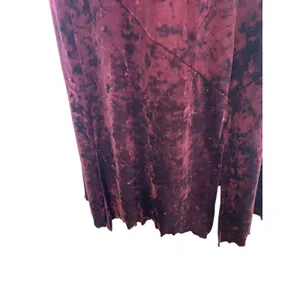 VTG Y2K 90s Fashion Bug Crushed Velvet Gothic 2-Piece Set Skirt Set M Burgundy thumbnail 3