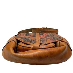 Patricia Nash Vintage‎ Patch leather saddle bag Nepali Coast Hawaii suede inside thumbnail 6