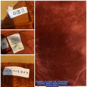 Loft Burnt Orange Cropped Wide Leg Corduroy Pants (10) thumbnail 12