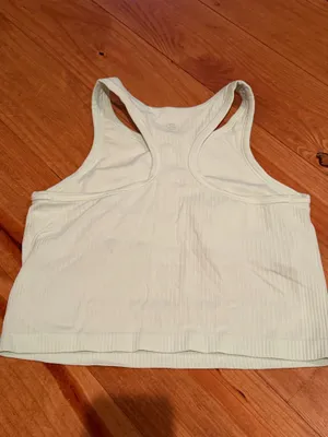 Lululemon Ebb To Street Cropped Racerback Tank Top Kohlrabi Green thumbnail 2