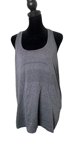 Lululemon Swiftly Tech Tank Top Womens‎ 12 Grey Racerback Mesh Activewear thumbnail 1