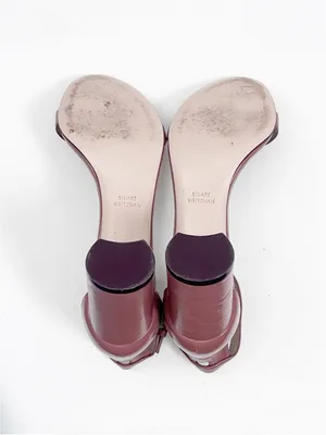 STUART WEITZMAN Nearly Nude Rose Clay Adjustable Ankle Strap Heel Sandals 7.5 thumbnail 2
