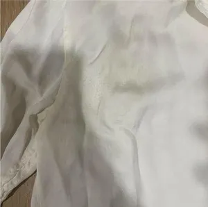 Zara silky white button down thumbnail 9