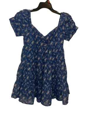 Altard State‎ Floral Tiered Babydoll Mini Dress Puff Sleeve Cottagecore Dress thumbnail 1