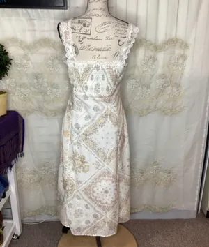 Altar’d State Boho Festival CottageCore Cotton Midi Dress NEW! Medium Retail $88 thumbnail 3