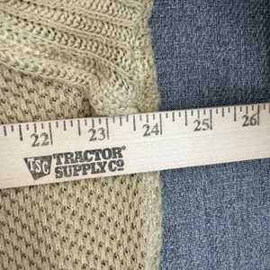 We The Free People Shes A Keeper Thermal Tan Waffle Knit Mock Neck Tunic Sweater thumbnail 8