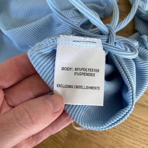 White Fox Boutique Runway Ready Halter Neck Open Back Top in Blue thumbnail 4