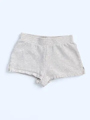 Aritzia Cozy Sweatfleece micro Short light gray loungewear activewear yoga gym thumbnail 3