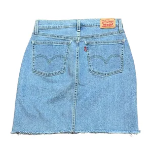 Levi's Button Front Y2K Denim Jean Skirt‎ Size 26 thumbnail 3